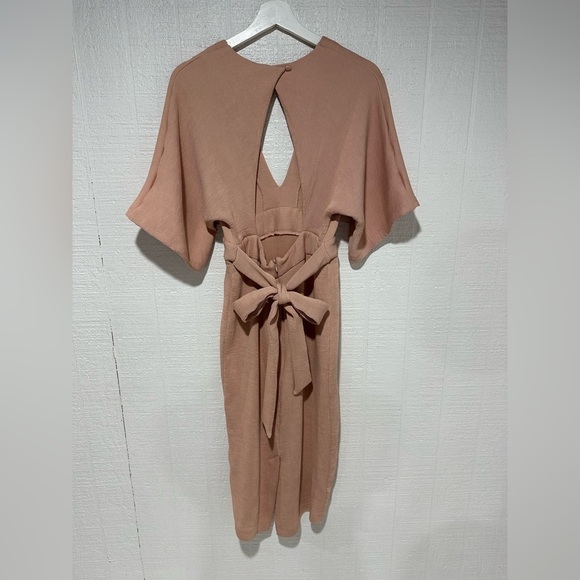 Topshop open back belted midi dress size 8 - Picture 4 of 9